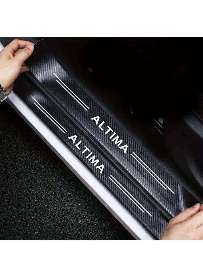 Nissan Altima Door Sill And Rear Trunk Protector 5PCS Carbon Fiber Scratch Guard - Image 3